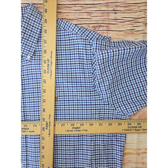Ralph Lauren Mens Blue Checkered Button-Down Shirt Large Long Sleeve - Picture 7 of 7